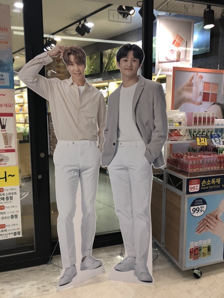 they have nct 127 standees at nature republic stores in korea 😭😭