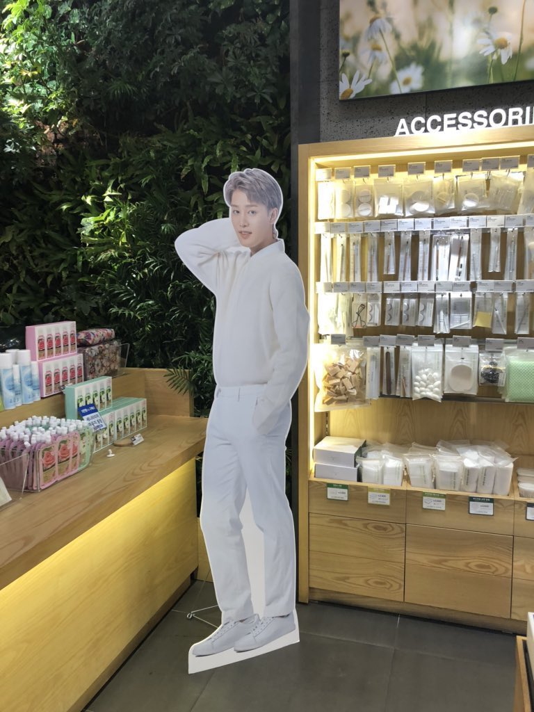 they have nct 127 standees at nature republic stores in korea 😭😭
