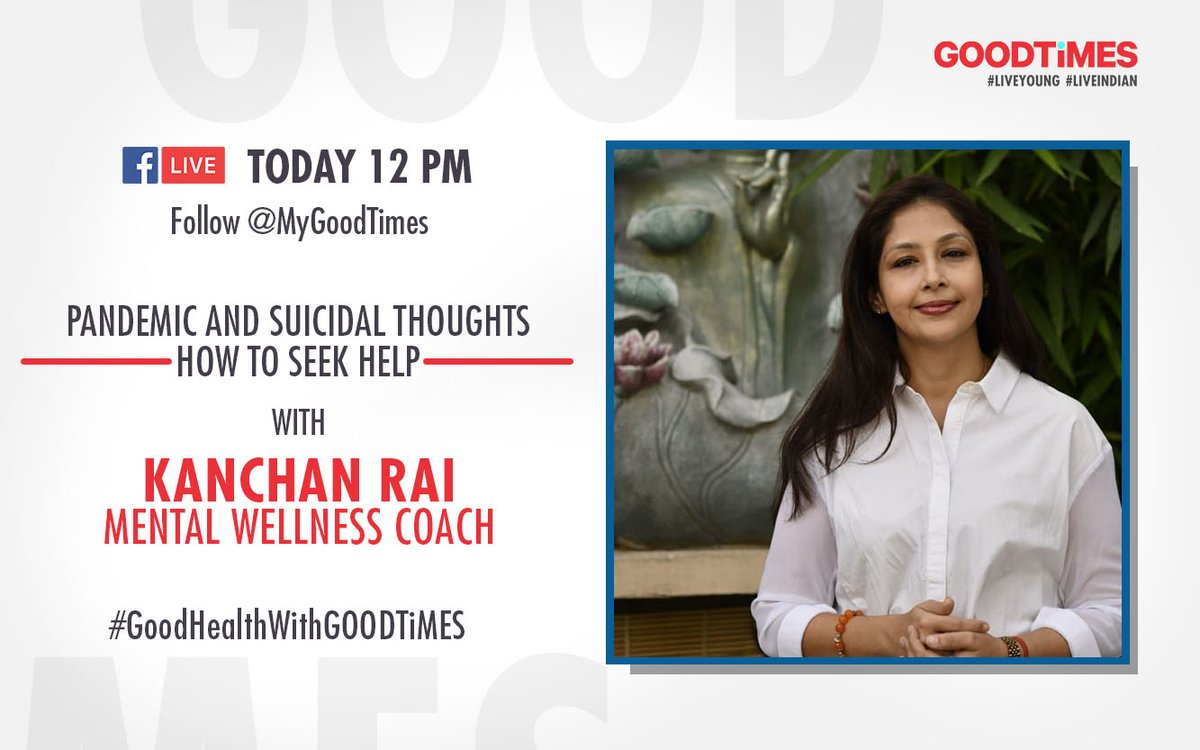 ndtvgoodtimes's tweet photo. #KanchanRai will talk us through something very pertinent. Join her at 12 on our Facebook!
#GoodHealthWithGOODTiMES https://t.co/3MKJOiEdqz