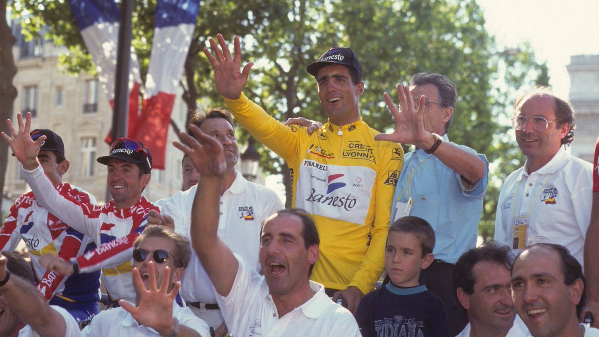 Movistar_Team's tweet photo. El estilo. La impronta. Una manera inimitable de vivir y de entender el deporte. Nunca habrá otro como él.

Felices 56 años, Miguel Indurain. #RodamosJuntos 

📸 @PhotoGomezSport / @Ciclismoafondo_ https://t.co/QkqNoyC7lv