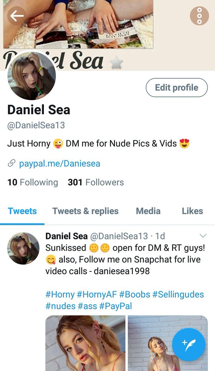 DanielSea13's tweet photo. 300 Followers!! Thanks for Following😍😍 also, as promised Tits reveal 😳😋 continue to follow me and slide through my DM 😇
  
#sellingnudes #nudes #tits #boobs #horny #wet #paypal #LEGIT #paypalonly #naughty #ass #DM https://t.co/ral6JOajC7