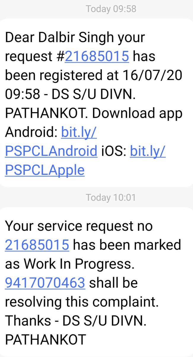 VishalP12434578's tweet photo. Reistered a query against request no #21685015 with PSPCL for incorrect bill received. Which is further marked as WIP.
Surprising is NO RESPONE RECEIVED from PSPCL staff who's contact was shared.
#NoCustomerValue for PSPCL.
@PSPCLPb @PunjabGovtIndia @iamsunnydeol @CMOPb https://t.co/wdLcTgHbtF