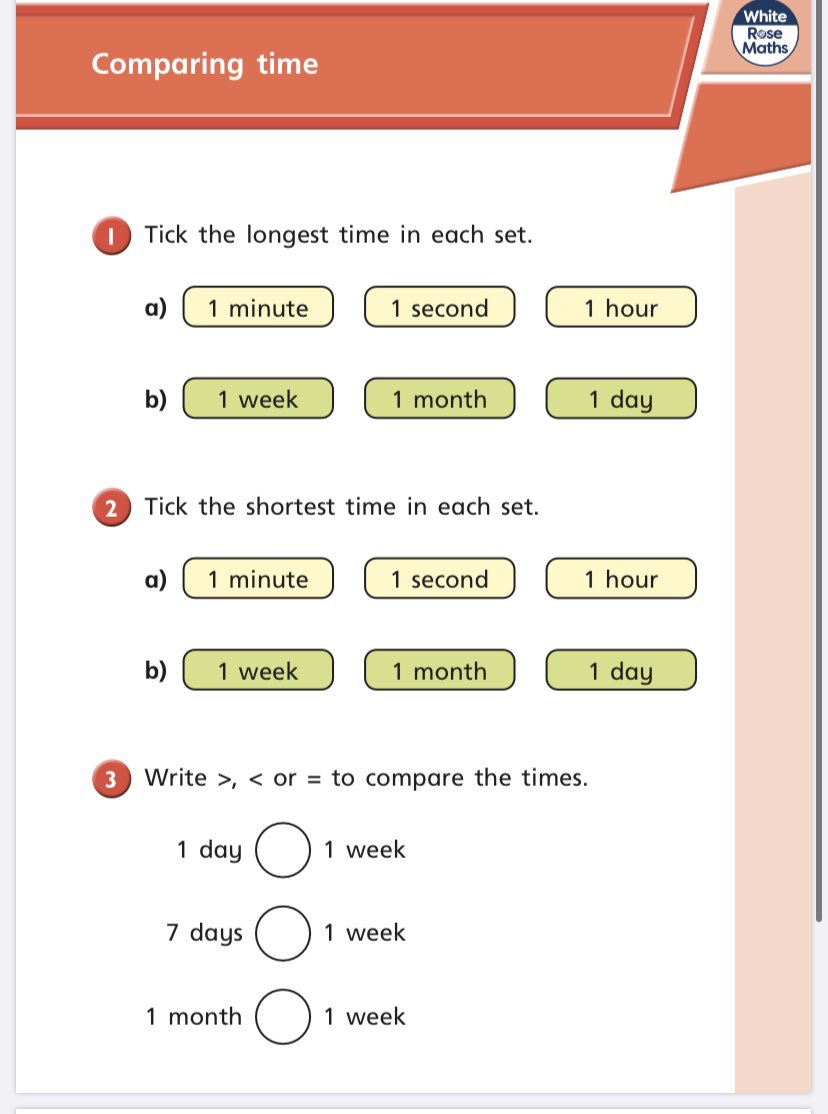 miss_mckimm's tweet photo. 📚 Today in maths the children will be comparing time. @Plant_MrsChad https://t.co/e4cYjv0TX3