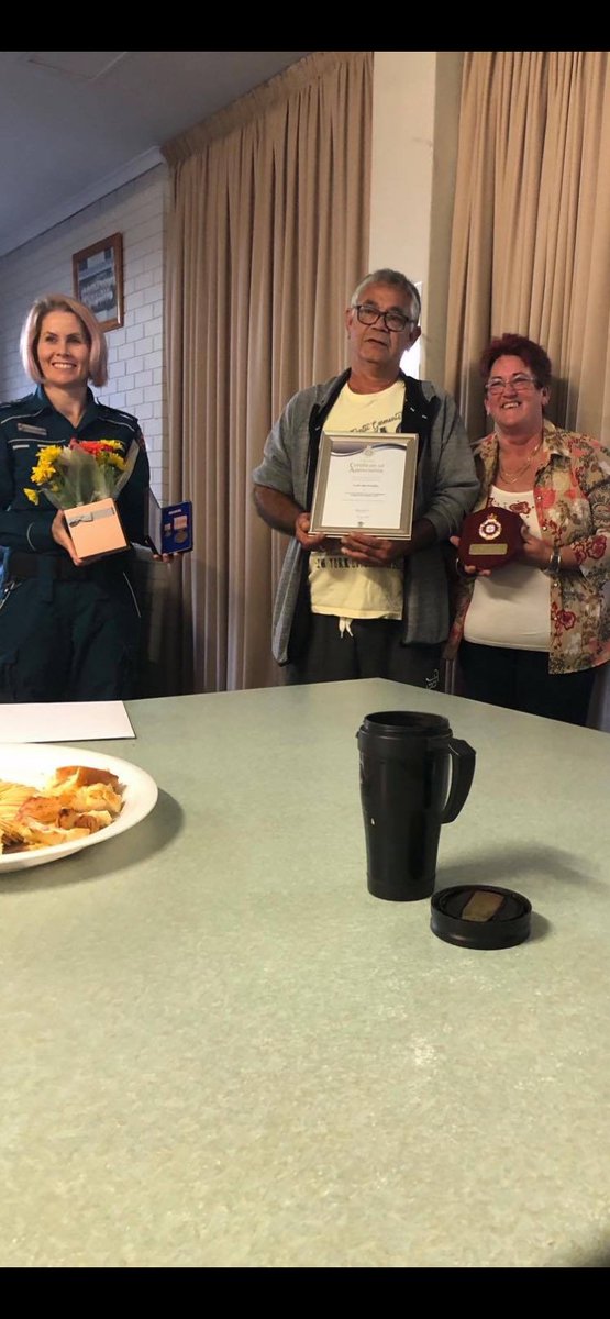 QASCentralQld's tweet photo. Congratulations to Neville Weazel who has retired after more that 25 years of service to QAS and the community. We wish you and Janine all the very best, and thank you again for your valued service. https://t.co/J0SO5Y8Oke