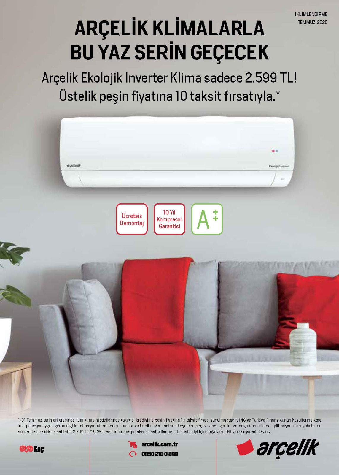 Arcelik 07325 Ekolojik Inverter 7 500 Btu H Klima Fiyati