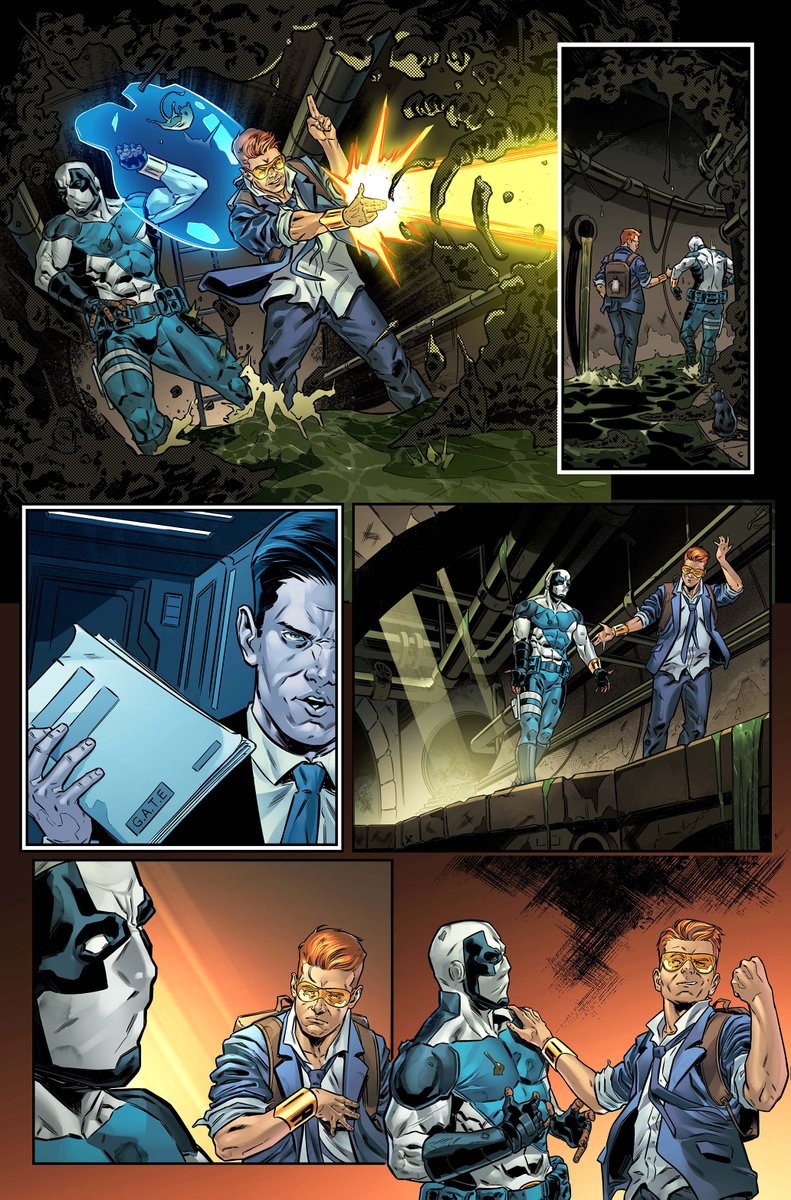Pressinator's tweet photo. Happy #PortfolioDay everyone. I'm Prasad, comic book colorist from India.
I love coloring #comics. Here's my latest portfolio of #QuantumandWoody. https://t.co/Owqn1F83M4