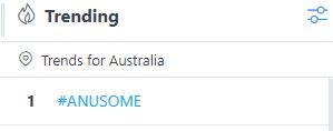 S_arah19's tweet photo. We made it! Number 1 #ANUSoMe https://t.co/a76YG18wtF