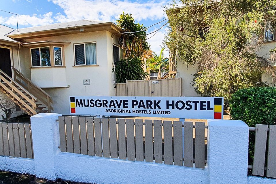 IndigenousX's tweet photo. Aboriginal Hostel Musgrave Park (192 Boundary St) is on the market and if sold off as intended, we risk losing a vital resource for black ppl + community. We need Blak spaces here in the inner city especially in places like West End. Stop pushing us out!! @KenWyattMP step up. https://t.co/I982YRz4e3
