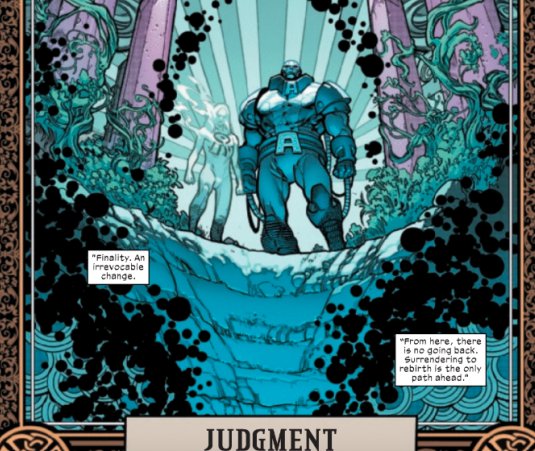  #xspoilers the ancient ritual of excalibur #12 is going to be to open the abyss we see in the Judgement card, isn't it? since the very first time Rictor appeared in excalibur (#3) it was kinda implied right? I could be wrong, but I think it makes sense.