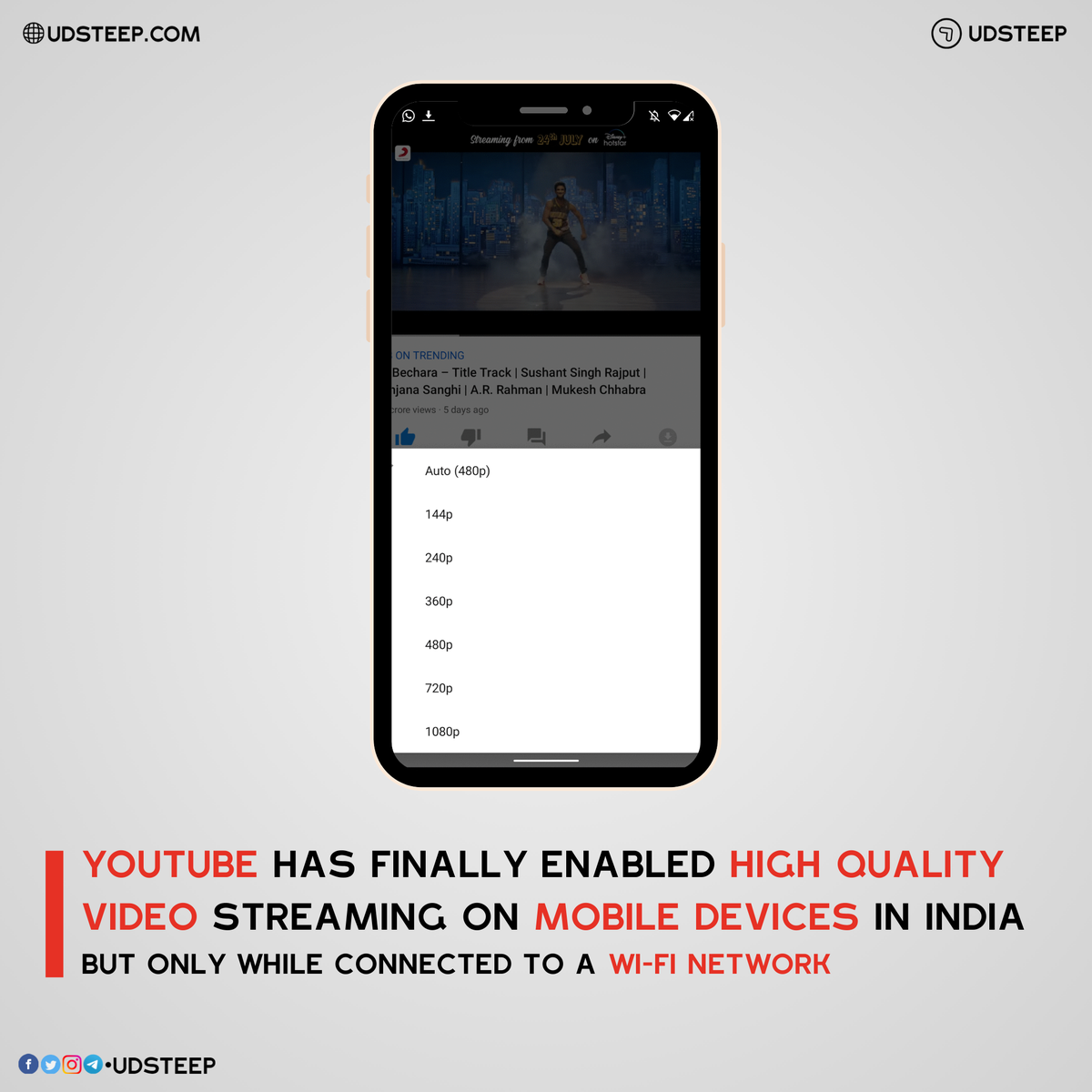 udsteep's tweet photo. Enjoy 1080P!!!

#YouTube #YoutubeINDIA #INDIA #Mobile #SmartPhone #Phone #MobilePhone #WiFi #MobileData #Restriction #CoronaVirus #Covid19 #Covid_19 
#UDSTEEP https://t.co/AmRSF13vxs
