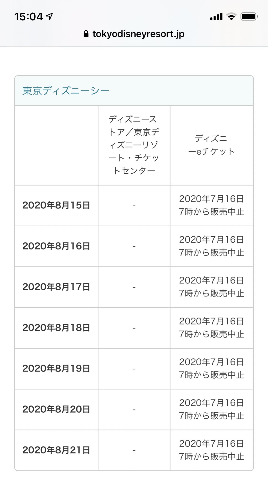 画像 このチケット販売中止 メンテナンスでは無くて そろそろ 年パス使えたら良いな T Co Arupa5tvnv T Co Lfx まとめダネ