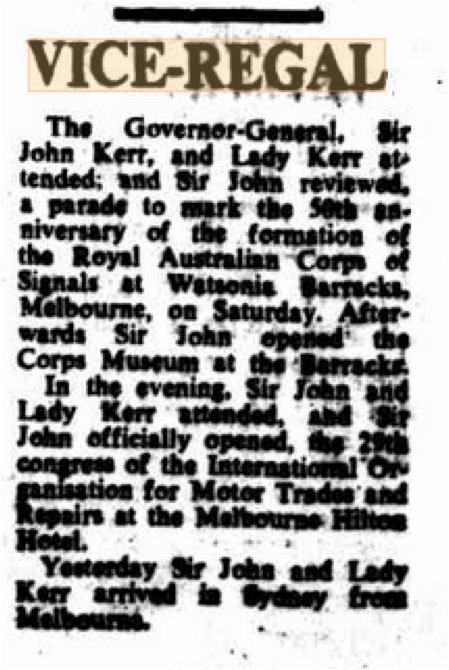 9-Nov-75 (Been in Melbourne 6th, 7th, 8th???) Kerrs review military parade in Melbourne on Saturday, then motor trades, then fly to Sydney. 19.png