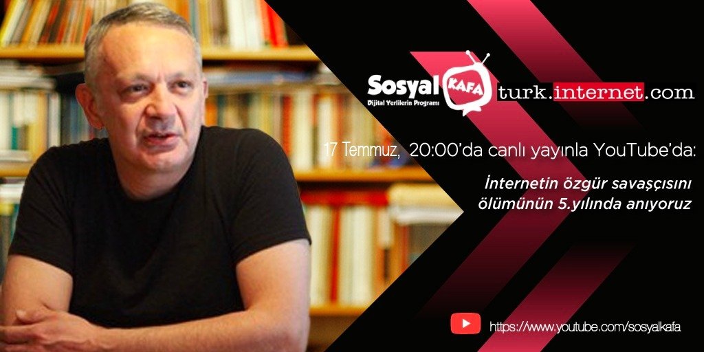 korsanparti's tweet photo. Yarın saat 20:00'de, hareketimizin hep destekçisi olan sevgili Özgür hocamızı anacağız. #ÖzgürUçkan 

We commemorate Özgür Uçkan, who is the supporter of the Pirate Party Movement and freedom of internet. https://t.co/fcuyJVU5Gq