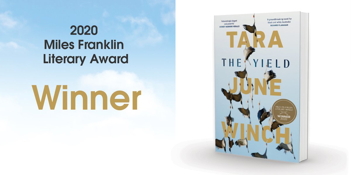 PenguinBooksAus's tweet photo. We’re thrilled to share that Wiradjuri author Tara June Winch’s THE YIELD has won the 2020 Miles Franklin Award. 
Congratulations Tara on such an amazing achievement. #MFLA2020 #MilesFranklin
https://t.co/xaRll5OHuG https://t.co/Lo5kNxB7c8