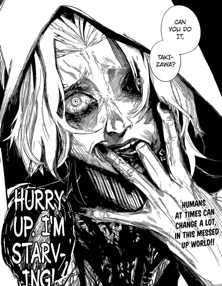 Welp. I'm surprised Takizawa's alive but this pretty much confirms that they probably experimented on Amon, too.