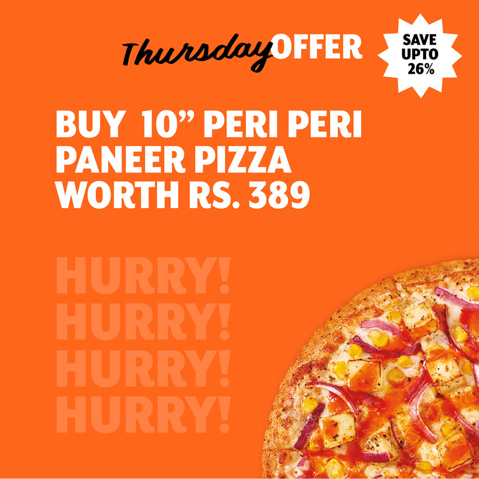CaesarsIndia's tweet photo. Let's enjoy this Thursday the best way...
Peri Peri Paneer Pizza and the Puffs...
What say? 🍕🍕

#littlecaesarsthursday

#food #pizzatime #pizzalover #instafood #offer #italianfood #pizzeria #pizzalovers #yummy #foodlover #instagood #restaurant #foodoffers #pizzatreat https://t.co/BDr9VwcKKl