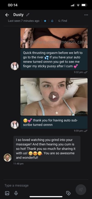 Sent out a few videos of me c*mming in DMs earlier (on onlyfans)  If you join &amp; DIDNT get them, just