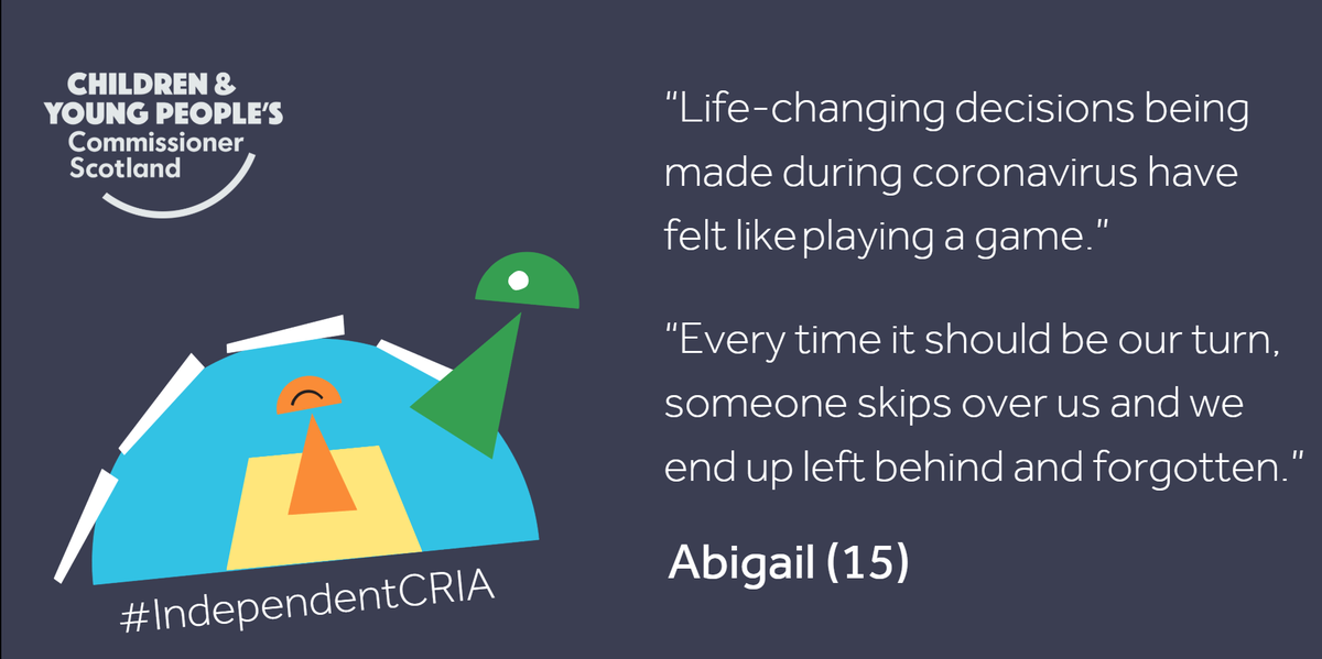 CYPCS's tweet photo. Exams, mental health, financial support— many emergency laws on 🏴󠁧󠁢󠁳󠁣󠁴󠁿's children and young people were passed without them in the room. 

It's one of many issues highlighted in an #IndependentCRIA as Scotland’s children and young people face #RightsEmergency: https://t.co/AJFizt8HsY https://t.co/BJ38oyfyQ3