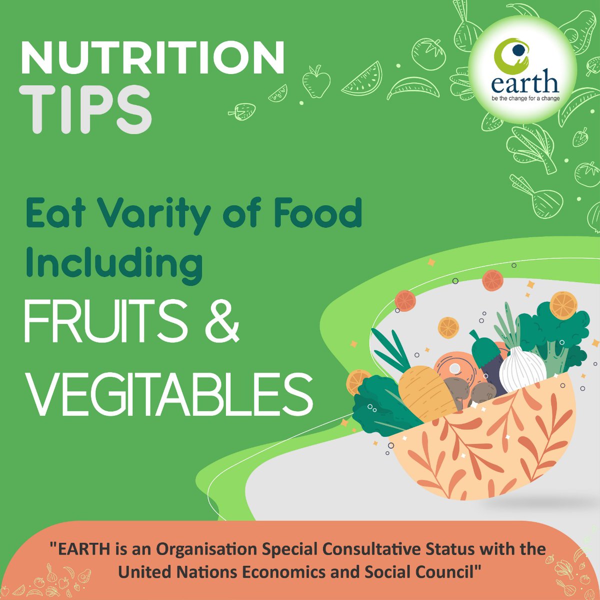 EarthTheNGO's tweet photo. Nutrition tips...
Eat variety of food including fruits &amp; vegetables every day to boot  immune system during the #COVID19 outbreak.

#earthngo #SaferAtHome #CoronaVirusUpdates #CoronavirusPandemic #mask #MasksOn #SafeAtHome https://t.co/p2gikPIciR