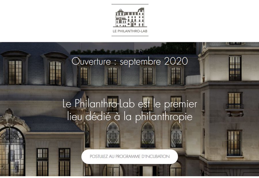 🆕 <a href="/LePhilanthroLab/">Le Philanthro-Lab</a>, premier lieu dédié à la #philanthropie qui ouvrira en septembre, lance son 1er appel à projets jusqu'au 9/08 à destination des porteurs de projets associatifs et des philanthropes. 
philanthro-lab.org ou ow.ly/S5wp30qYLwA