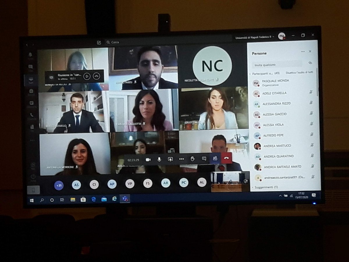 mrispoli1's tweet photo. Ieri Lauree a #Giurisprudenza @Unina1.In attesa di riprendere in presenza completa ottima organizzazione on line e presidi sicurezza!Molti brillanti candidati!Bravi!@mrispoli1@giuseppelange@pgmontella
@Rettore@Uninanews
@rep_napoli @sole24ore @mattinodinapoli @corrmezzogiorno https://t.co/IR4wnlSaLf