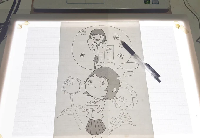 『トレイサーと腕組む少女』
トレイサーを引っ張り出してきました。
何年ぶりだろ。。。
一応LEDです。
当時の私には高かった(笑)

相当前に進学塾に夏季講習用に頼まれて描いたものです。
#イラスト #イラスト好きな人と繋がりたい 