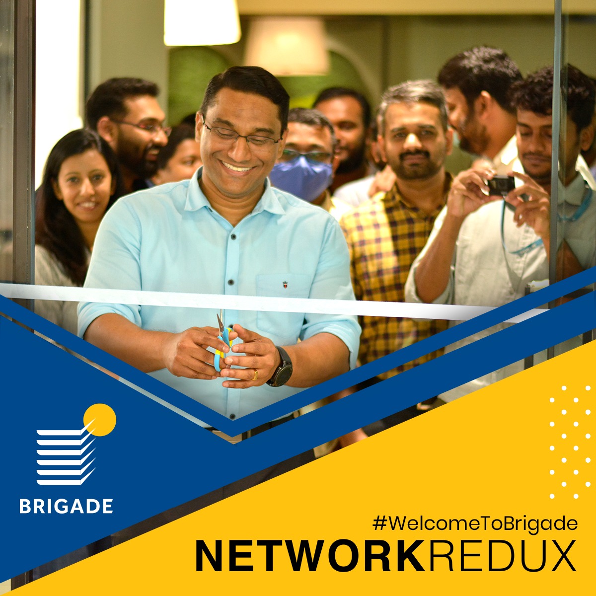 BrigadeWrkspace's tweet photo. We are beyond thrilled to welcome @networkredux to their new and uber-cool work pad at @wtckochi, Infopark. Here's to many more milestones as we embark on this fruitful journey.

#OfficesByBrigade #BuildingPositiveExperiences #NewOffice #WelcomeToBrigade #WorkspacesbyBrigade https://t.co/WzaxO4SZFR