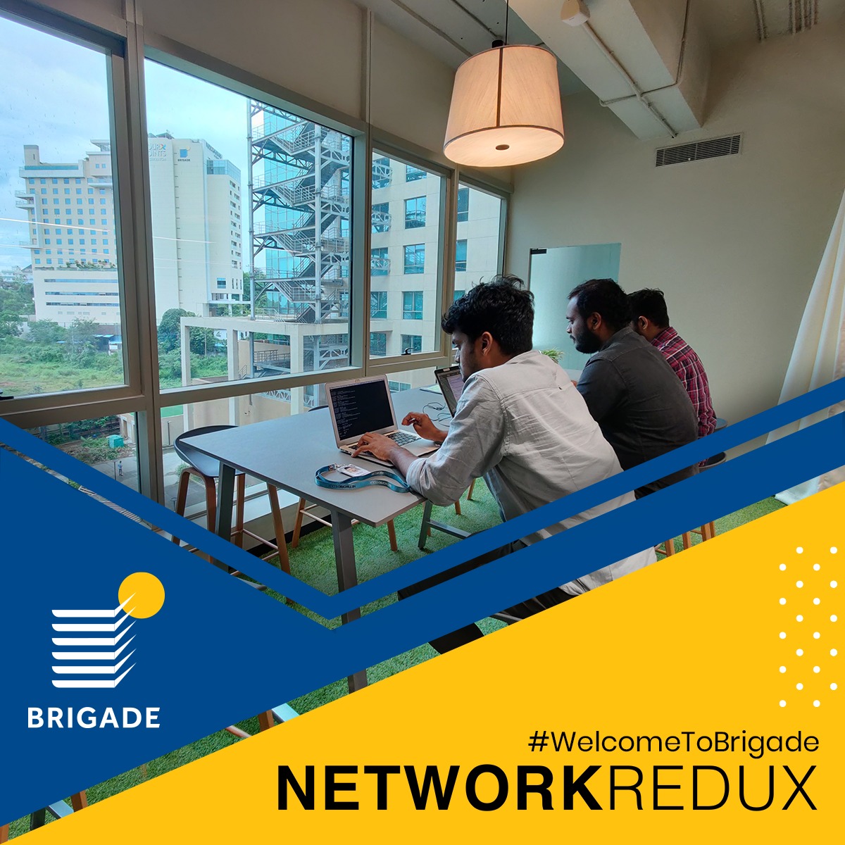 BrigadeWrkspace's tweet photo. We are beyond thrilled to welcome @networkredux to their new and uber-cool work pad at @wtckochi, Infopark. Here's to many more milestones as we embark on this fruitful journey.

#OfficesByBrigade #BuildingPositiveExperiences #NewOffice #WelcomeToBrigade #WorkspacesbyBrigade https://t.co/WzaxO4SZFR