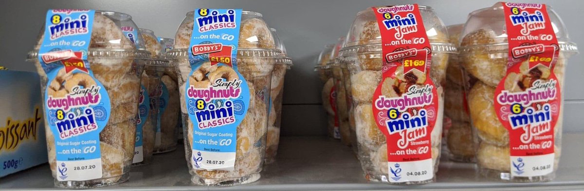 OakleyServiceSt's tweet photo. NEW IN STORE

From Bobby's Foods, we are now stocking Sugar Ring Doughnuts and Jam Doughnuts in an ideal snack pot size.
Come down and grab a pot as I don't see them lasting long! 🍩 #snacks #doughnuts #shoplocal #SmallBusiness #minidoughnuts #shop #familybusiness #yummy https://t.co/Xpw9auX7uh