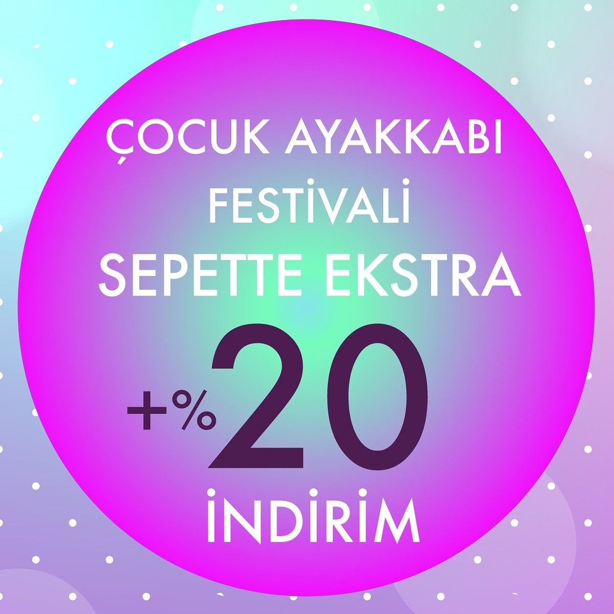 Seçili Çocuk Ayakkabılarında Sepette Ekstra +%20 İndirim Fırsatı Başladı.⬇️⬇️⬇️

#çocukayakkabı #indirim #kampanya #fırsat #superga #igor #toms #lumberjack