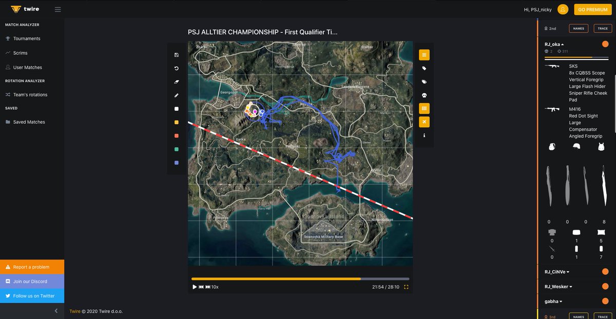 Pubg Scrim Japan Twire Gg の戦績サイトでは以下のようなランキングも閲覧できます リプレイではもちろん動きの軌跡だけではなく その時に所持している武器の装備や投げ物 回復等の情報も反映されています T Co Qyhsxu3mkk T Co