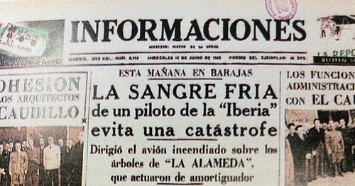 SecretosdeMadri's tweet photo. ¿Sabías que en 1946 un avión hizo un aterrizaje forzoso sobre el Parque del Capricho? 
#madrid https://t.co/M6P2yE5WW4