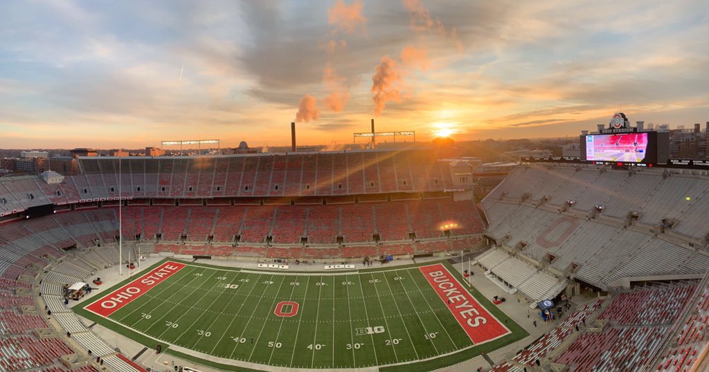 OhioStAthletics's tweet photo. Early morning #ShoeViews! 🏟🌤 https://t.co/bJzfLK3C4d