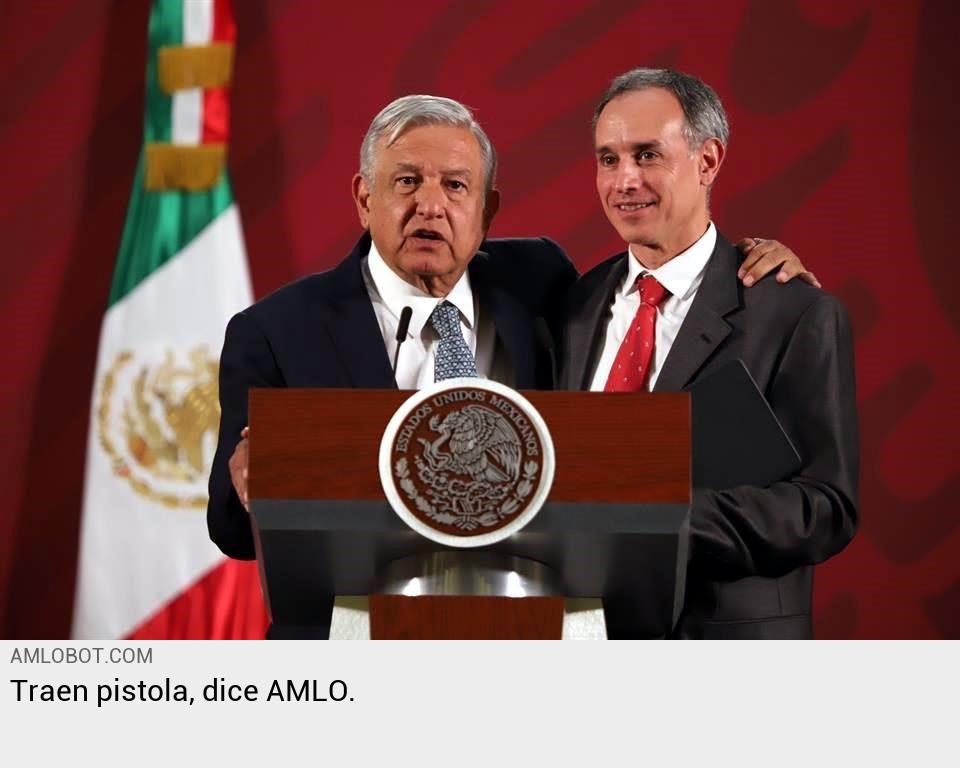 ABot2024's tweet photo. Traen pistola, dice AMLO. https://t.co/LNjSZPz1GO