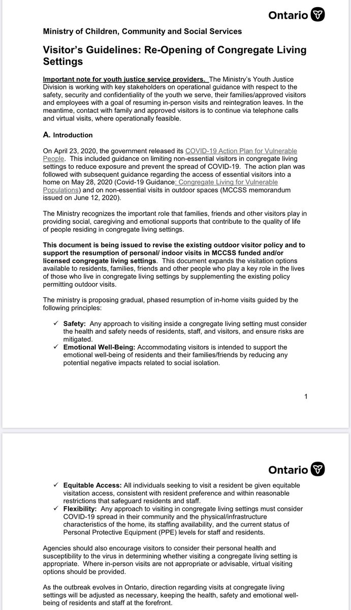 This morning I’m looking at the MCCSS Revised Visitor Guidelines for Congregate Settings with fresh eyes, and through the lens of group home residents (both children and adults) who have developmental disabilities. I have some thoughts, and a whole lot of questions.