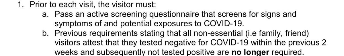 The Covid testing requirement seems to have been dropped entirely, for both indoor and outdoor visitors. This aligns with current testing requirements of staff, as far as I am aware.
