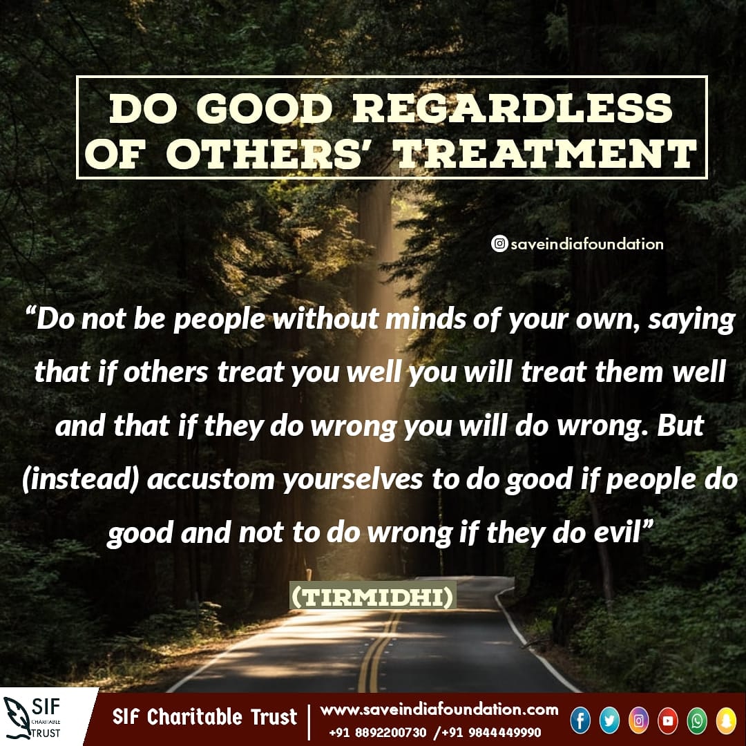 Salaamindiafoun's tweet image. #dogood #bemerciful #nogrudge #notitfortat #showmercytoothers #allahshelpisnear#nevergiveup #believersarebrothers
 #islam #Allah #prophetmuhammedﷺ #histeachings #islamicreminders #islamicquotes #beingmuslim #behumble #begenerous #charity #ngo #saveindiafoundation