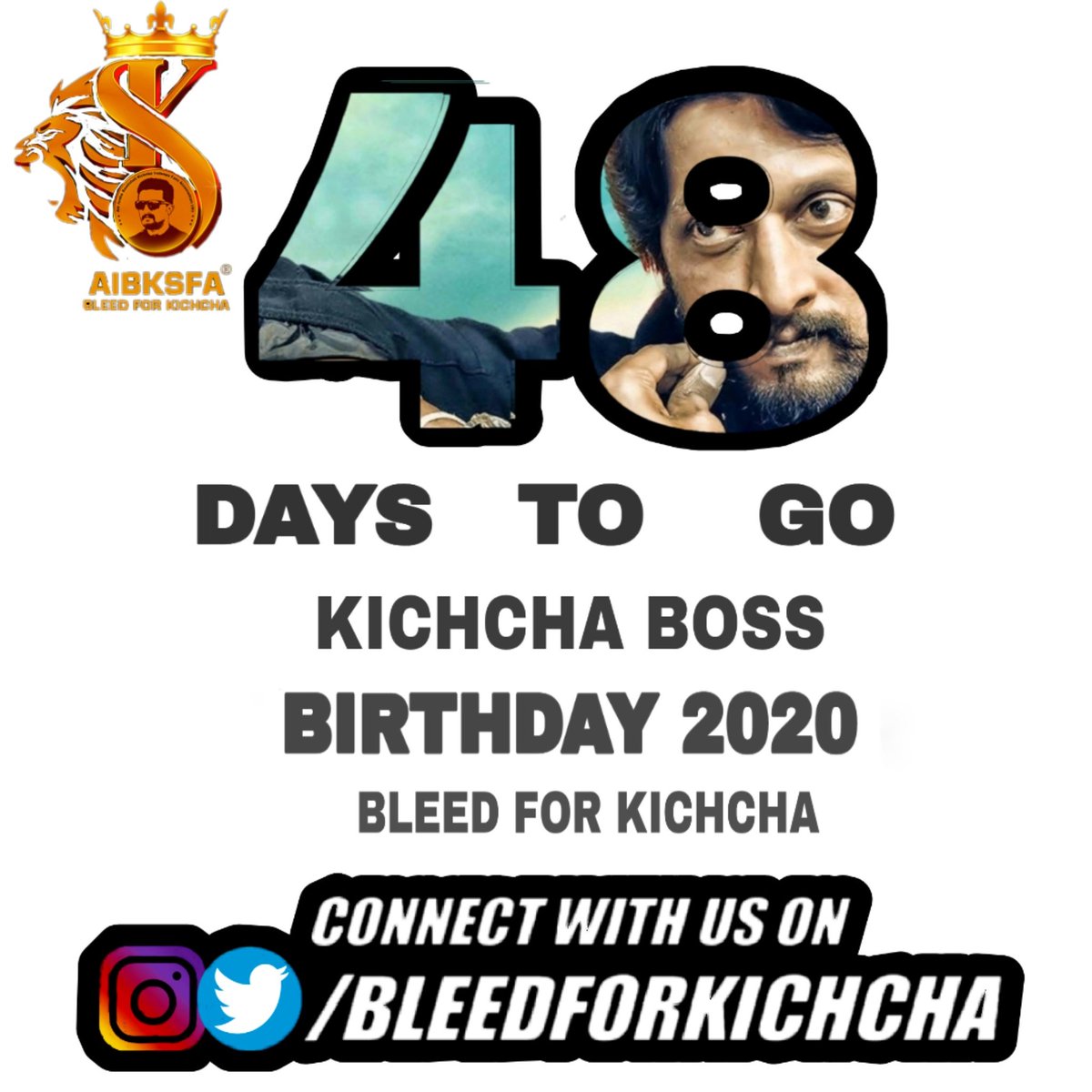 Just 48 days to go for KICHCHA BOSS BIRTHDAY 2020 #AdvanceHBD @kichcha_inspire @KichchaKiran @sanchithsanjeev