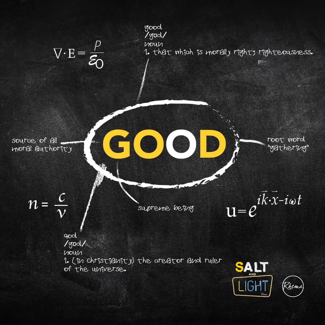 RhemaYA's tweet photo. On tonight's episode of Salt and Light, we will explore the theme "Good vs God" and we will talk about the fact that Good isn't as great as our God is and we shouldn't settle on being Good only but being Godly. Join the conversation on all our streaming platforms we can't wait! https://t.co/DzZRF3YiAZ