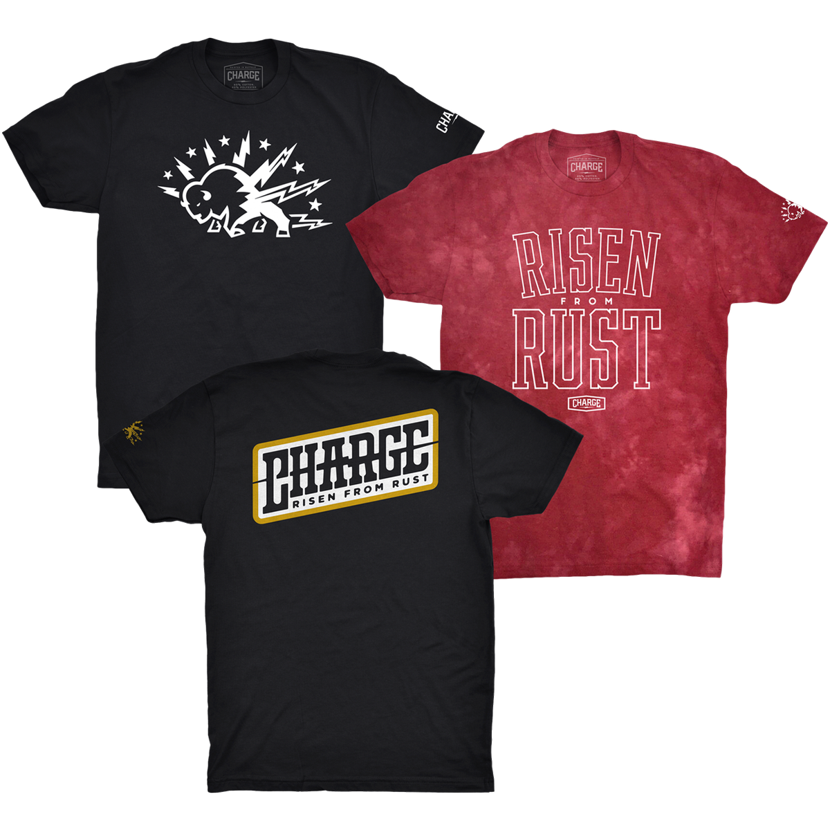 But wait! There’s more! @chargebflo has dropped a ton of new gear to celebrate its second anniversary:  http://chargebflo.com   #RisenFromRust 