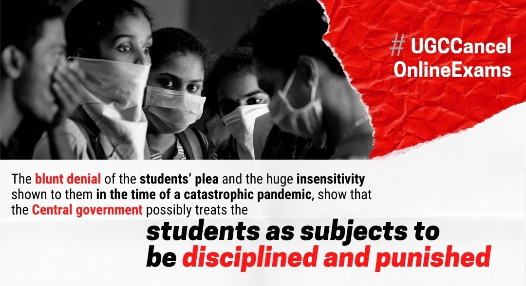 RajibRaydu's tweet photo. MHRD/UGC/DU VC, stop being sadists.
#UGCCancelOnlineExams https://t.co/hDNFJ9C7ax