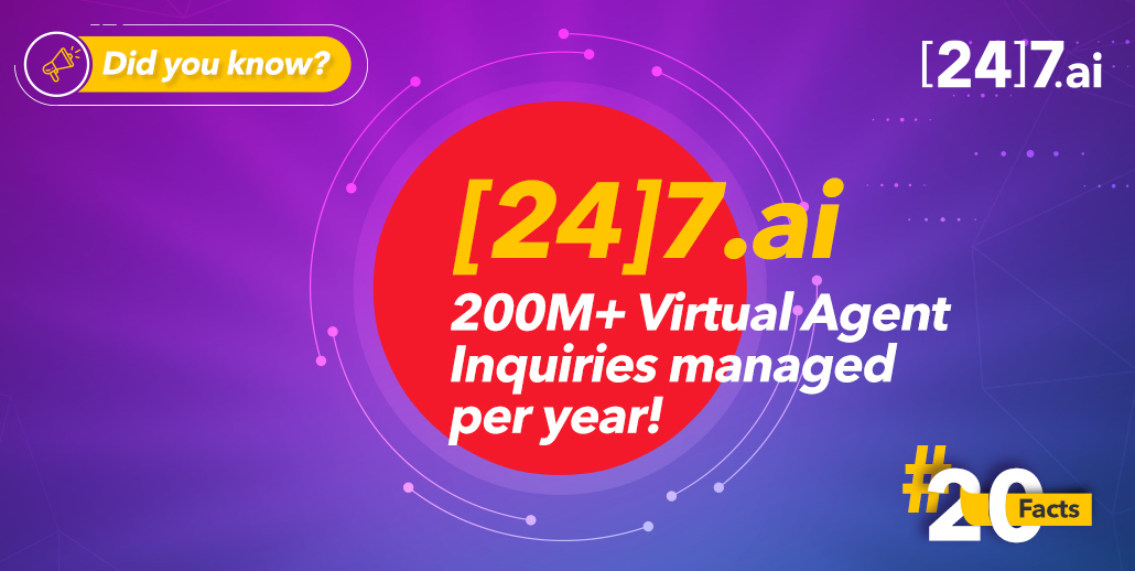 247ai_India's tweet photo. Get to know us better 👇

Stay tuned to #20Facts and uncover amazing facts about [24]https://t.co/lRK9CPFW7C!

#247ite #247ai #FunFact #Trivia #CX #BusinessMessaging #CustomerSupport #CustomerInquiries #BPO #VirtualAgent https://t.co/j492Fu18z6