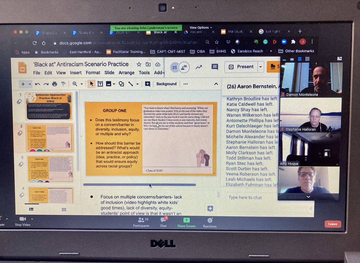 Hard, emotional work this week w/ ILT.  Embracing ‘BlackatRM’ IG student voice and doing something about it. Thank you <a href="/mcpsequityteam/">Equity Team</a> for facilitating the conversation. Time for every leader to look in the mirror and see where they’ve failed BIPOC.