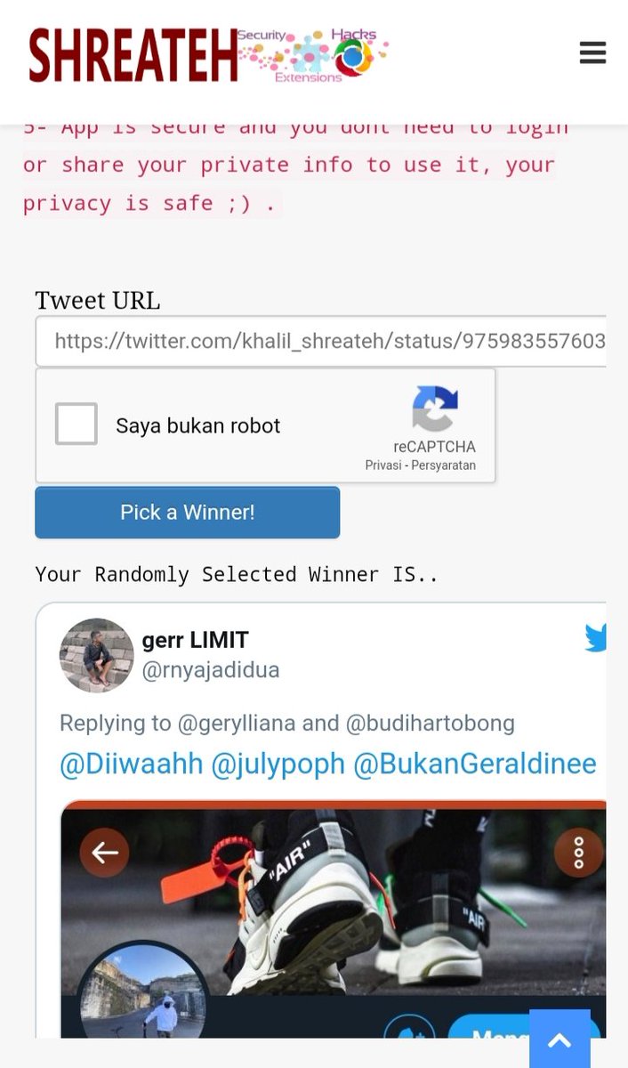 gerylliana's tweet photo. Winner 
@rosita25ashma 
@rnyajadidua 
Silahkan DM..
TAPI HADIAH NYA BESOK PAGI BARU DIKIRIM..AKU LAGI DEMAM https://t.co/qjd98zw136