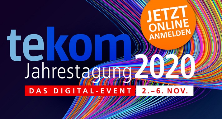 tekom's tweet photo. 2020 rein virtuell: Die tekom-Jahrestagung #tekom20: Tagung und Messe, Vorträge, Networking... Neugierig? https://t.co/8g4POuHHNS #techkomm https://t.co/sgWl5S54iB