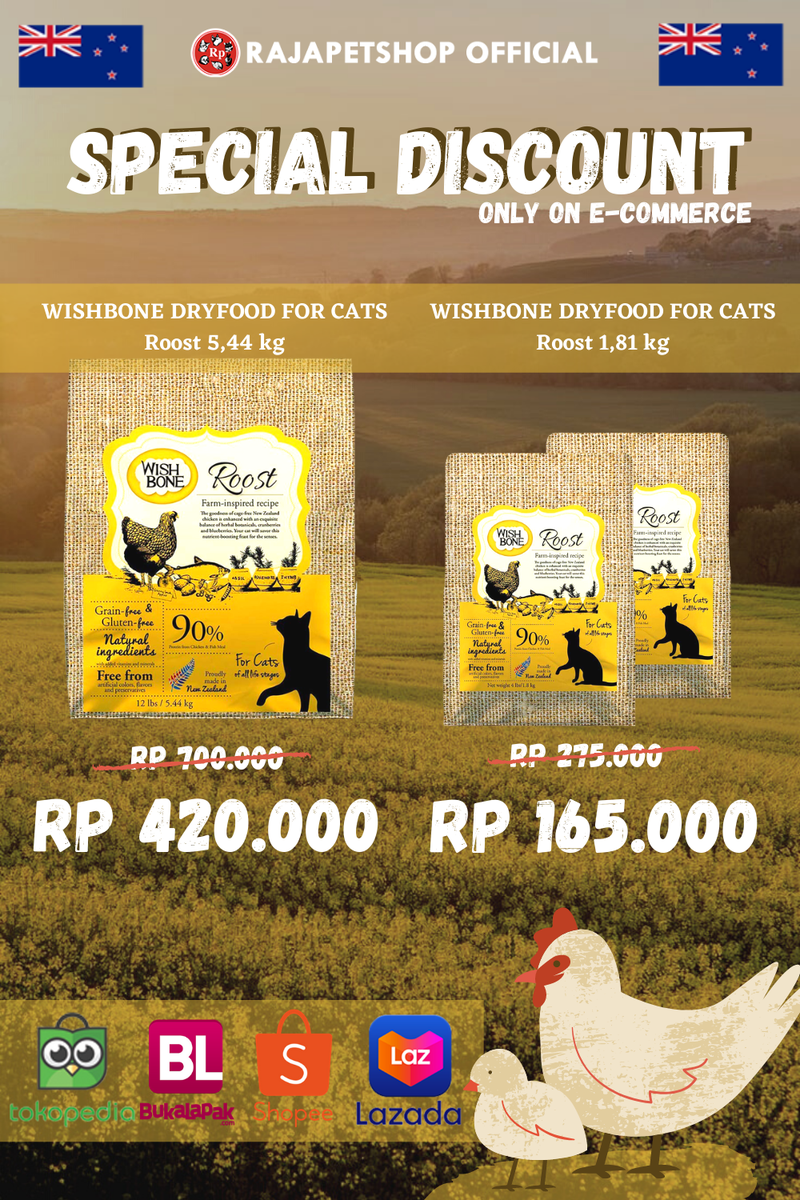 Makanan kucing organic grain-free dimana lagi harga segini kalau bukan di Rajapetshop?
Harga special hanya di e-commerce Rajapetshop Official!

#catfood #catsnack #cat #CatsOnTwitter #catstagram #catsofinstagram #CatsOfTwitter #catlover #catlovers #catlife #catsvideo #kucing