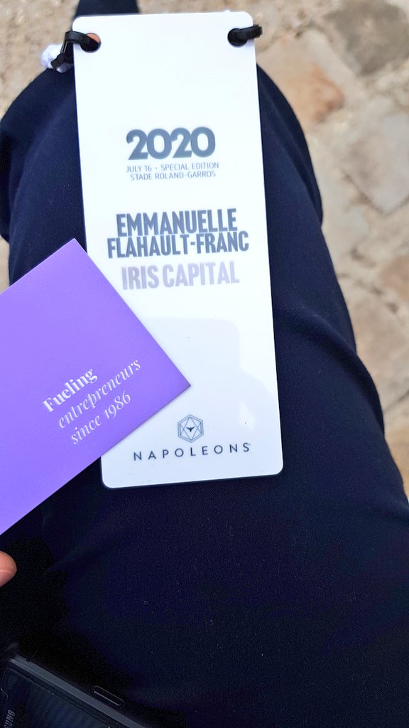 Iris_Capital's tweet photo. Today our #CMO @emmanuelleff is testing a real new experience: networking with a mask at the #NaposParis2020: who said business cards were no longer a thing? https://t.co/wC0k4pTorZ