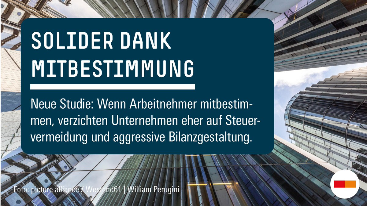 boeckler_de's tweet photo. Solider und nachhaltiger: Unternehmen mit starker #Mitbestimmung durch Beschäftigte nutzen seltener (legale) #Bilanzierungstricks und #Steuervermeidung, zeigt eine neue von uns geförderte Studie von @MarcEulerich (@unidue). 

Infos &amp; Download: https://t.co/PBAv7Nkwz8 https://t.co/rF5pjxaGvG