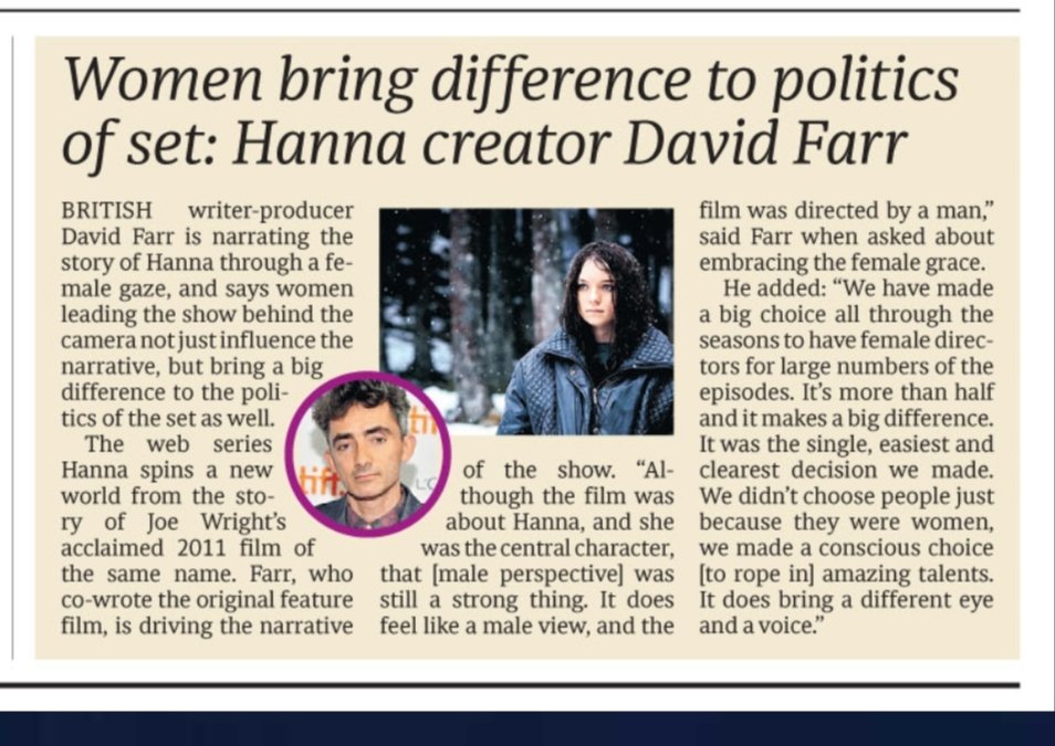 SugandhaRawal's tweet photo. #DavidFarr on #Hanna, embracing female gaze and changing the politics of the set with women 
#AmazonPrimeVideo #HannaOnPrime #mystory #iansindia https://t.co/P39xZ1xo2c