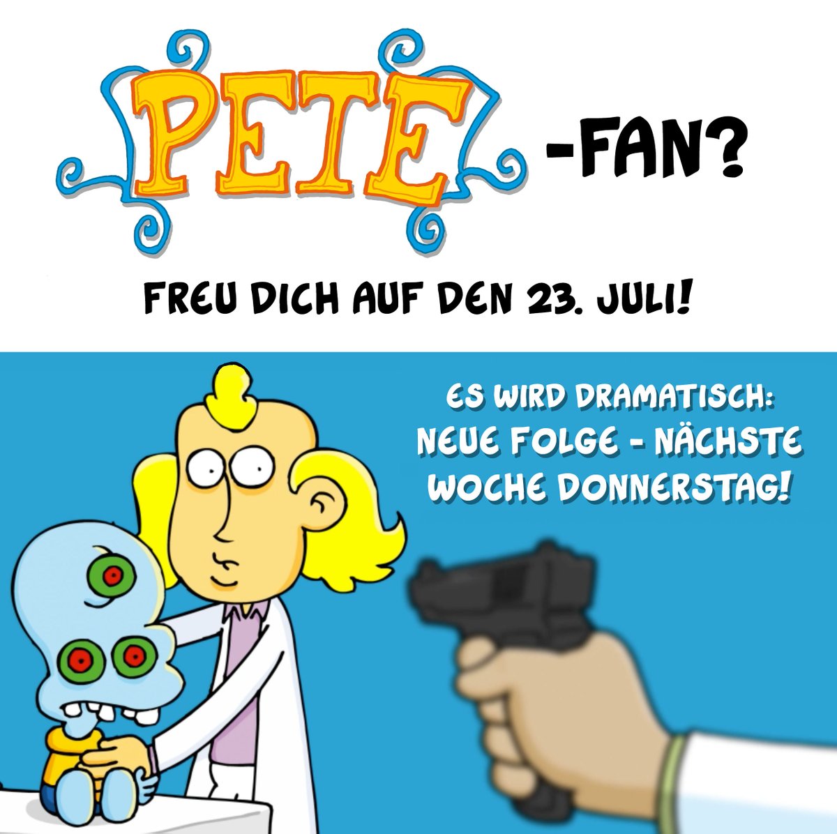 ralphruthe's tweet photo. Noch genau eine Woche bis nur neuen Folge von PETE!
Wenn ihr PETE liebt (und es für euch finanziell machbar ist) unterstützt die Serie hier:
https://t.co/iAfJ1PxV4p 
Wenn ihr PETE liebt, aber nicht unterstützen könnt: freut euch einfach auf die neue Folge! ✨ https://t.co/VLjNtYwmAJ